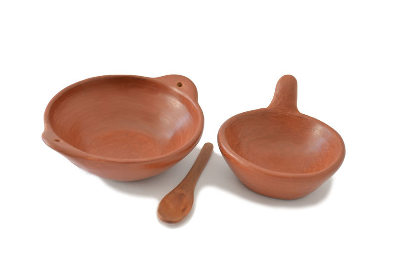 Set cuenquitos variados en greda roja