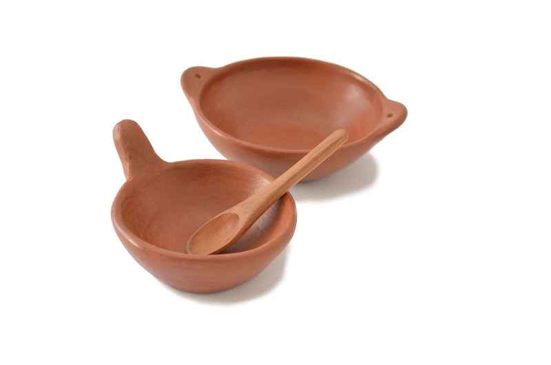 Set cuenquitos variados en greda roja