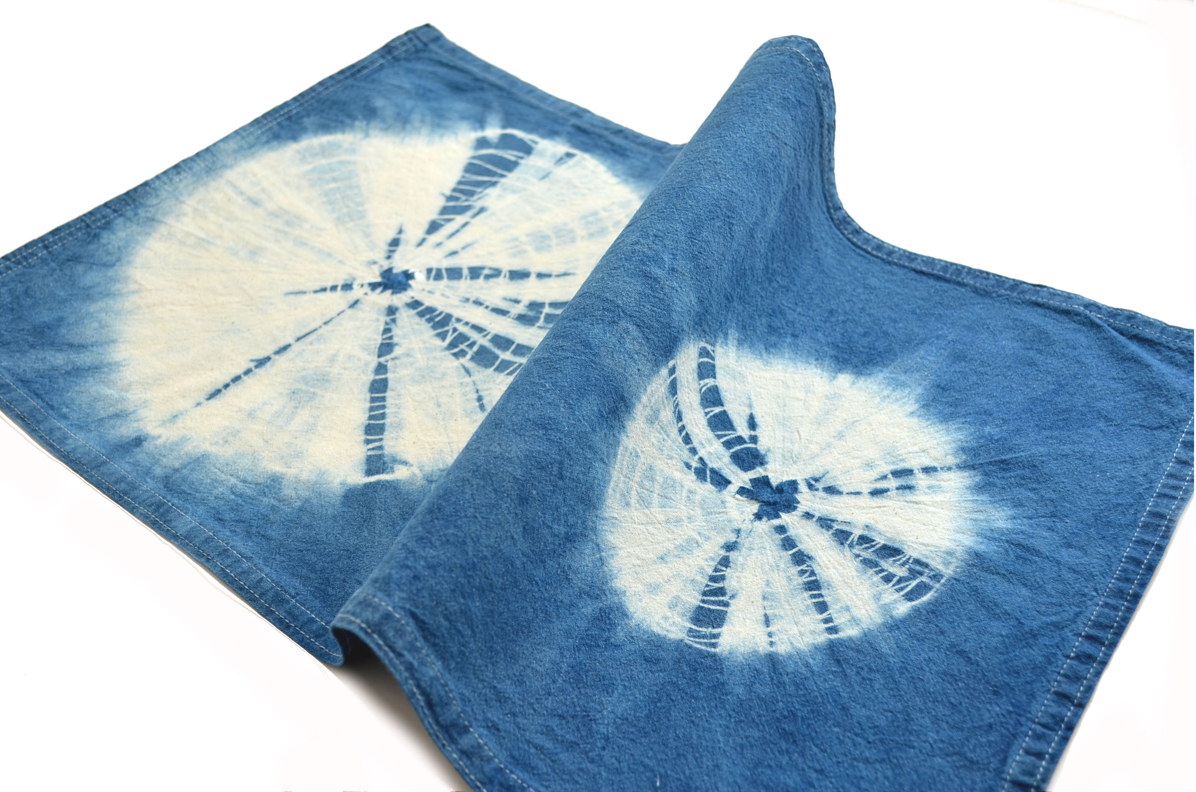  - 6.55 Individual o paño en algodón teñido con índigo - 2 círculos