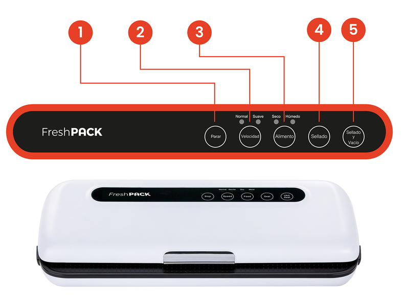 Selladora al vacío Freshpack SV100 (INCLUYE 1 ROLLO DE 20CM X 2 MT)