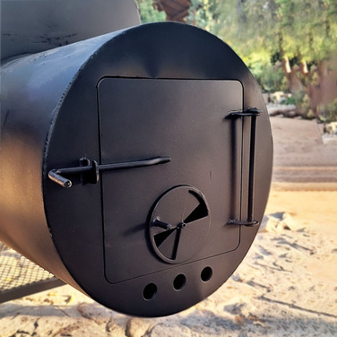 Ahumador a carbón offset DT de flujo directo