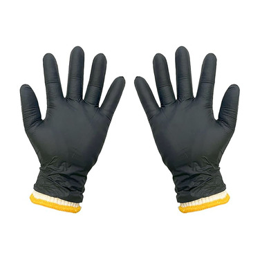 Pack 24 pares de Guantes de Algodón + 100 Guantes de Nitrilo Negro XL 