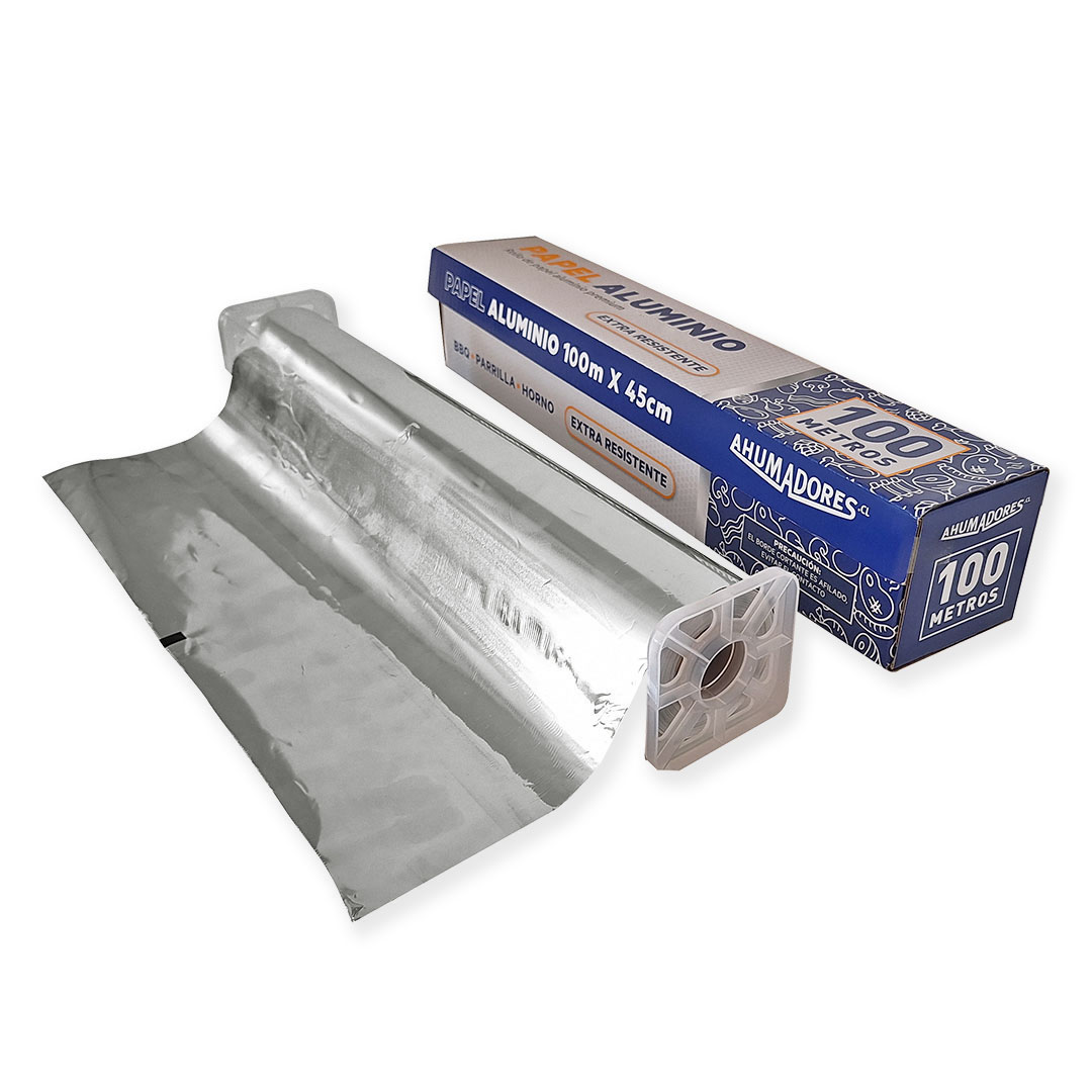 Rollo Papel Aluminio 45 cm x 100 metros - 20 Micras Rollo Papel ...