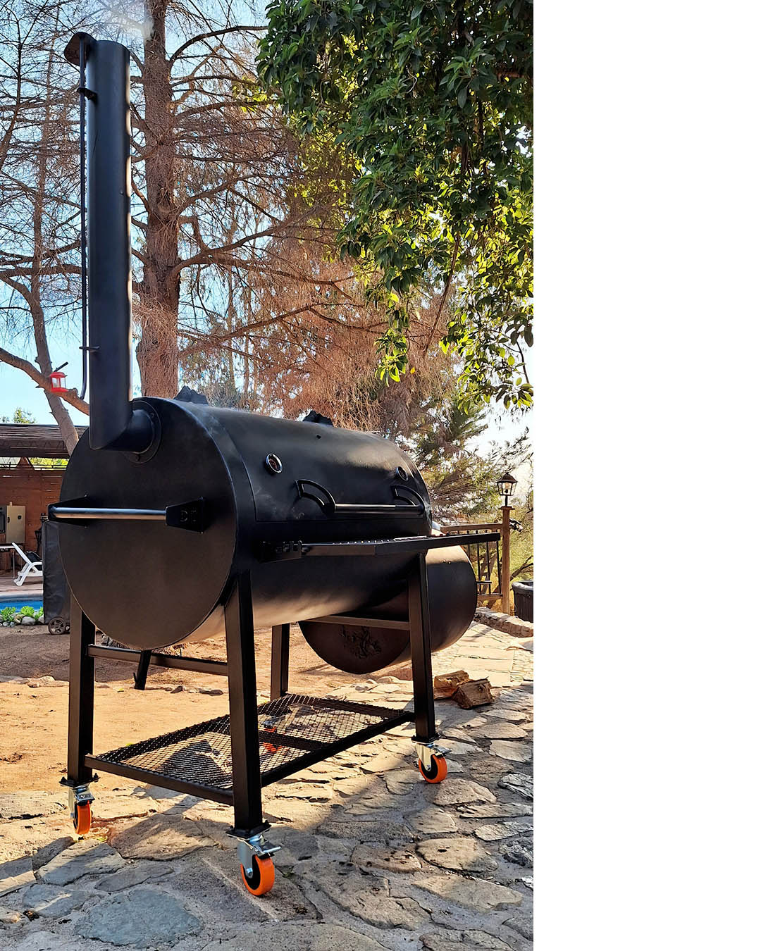 Ahumador a carbón offset DT de flujo directo