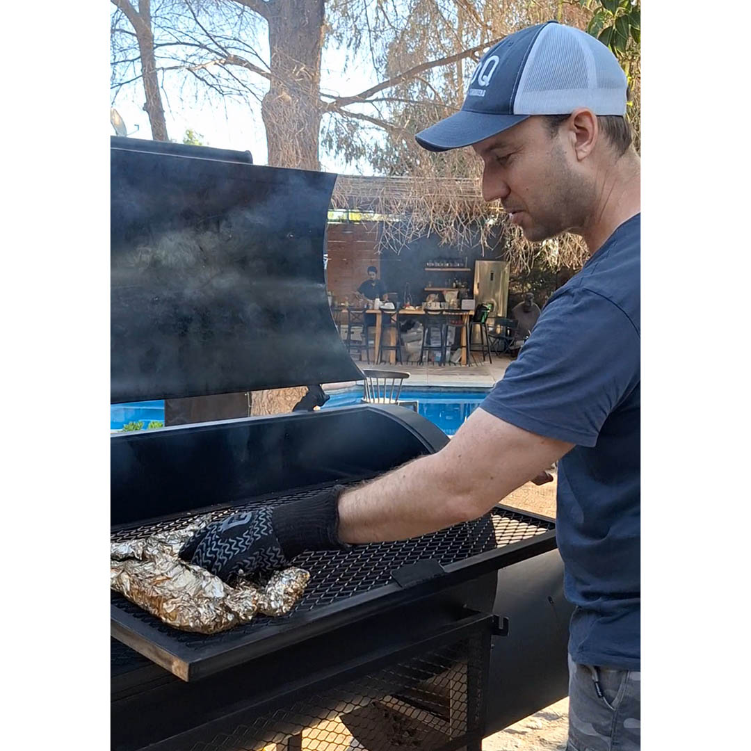 Ahumador a carbón offset DT de flujo directo