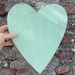 Corazones de madera - adorno para la pared corazon de madera reciclada decoracion verde agua grande.JPG