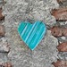 Corazones de madera - adorno para la pared corazon de madera reciclada decoracion turquesa.JPG.jpg