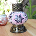 Portavela turco con corona - portavela turco de mosaico con corona rosado.jpg