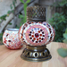 Portavela turco con corona - portavela turco de mosaico con corona rojo.jpg
