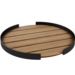Bandeja de madera de teca de exterior para usar con puf - Bandeja de teca y aluminio.png