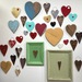 Corazones de cerámica - corazones de ceramica, madera y cobre para colgar en la pared.JPG