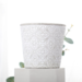 Macetero con patrón blanco modelo Laurel - macetero blanco chico con textura.png