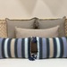 Set de 5 cojines decorativos en tela de exterior de calidad alta - set de cojines decorativos en tela de exterior de calidad alta tonos taupe, beige y azul a rayas.JPG