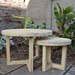 Mesa circular de madera de pallets reciclados - juego de mesas de terraza de madera de palet redondas.jpeg