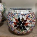 Portavela turco simple - portavela turco mosaico vidrio muchos colores fino trabajo.JPG