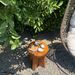 Posavela de concreto con forma de piedra - portavelas de hormigón pulido y bandeja de hormigón irregular.jpeg