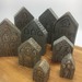 Set de 6 casas holandesas de hormigón - adornos de hormigon con diseño de casas holandesas.JPG