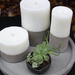 Velas circulares con base de hormigón - centro de mesa de hormigon con velas y cuenco de ceramica de gres con suculenta3.jpg