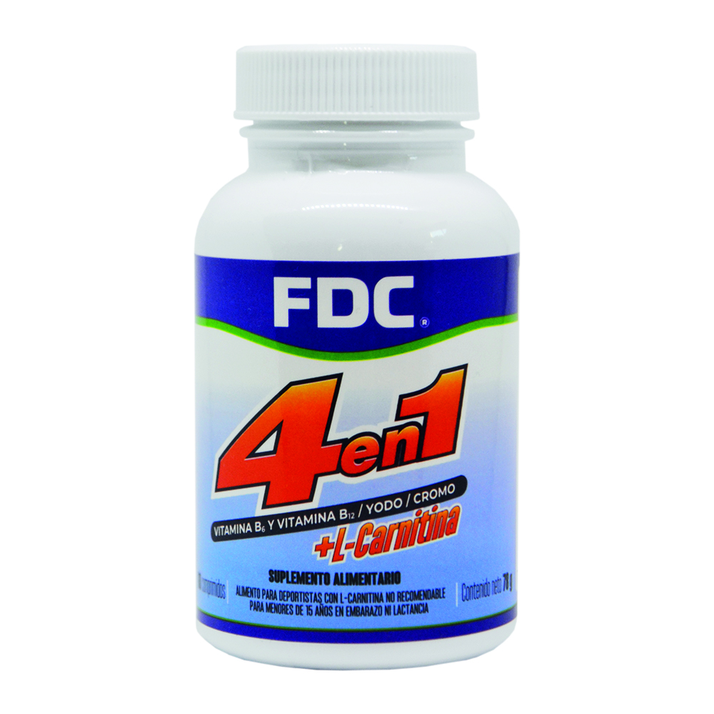 4 en 1 + L-Carnitina x 60 comprimidos - FDC