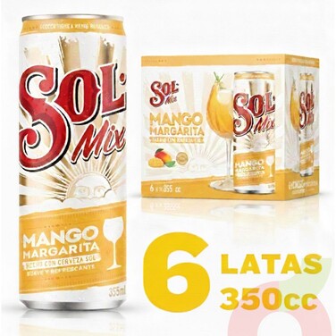 Pack Cerveza Mix Mango Sol 350Cc 6 Unidades - Supermercados Eltit