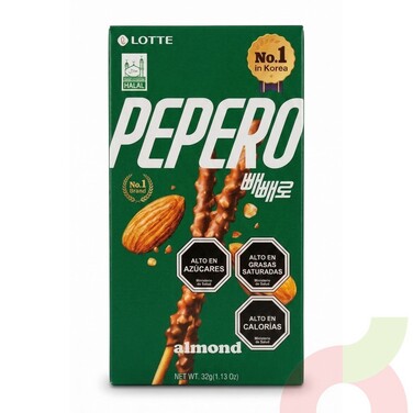 Pepero Almendras Lotte 32Gr - Supermercados Eltit