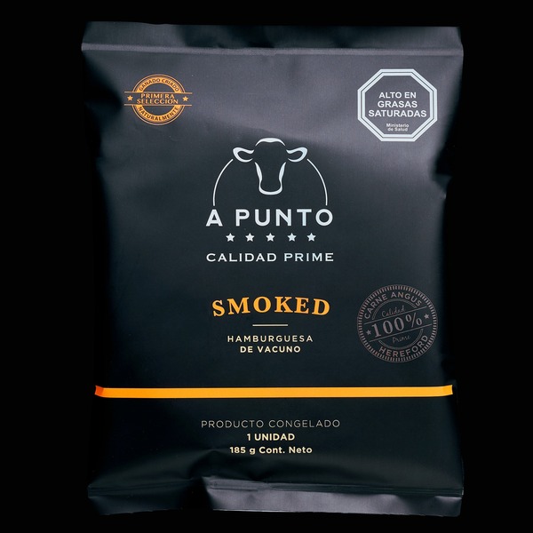 Caja Hamburguesa Smoke 185 grs. A Punto. 24 Unidades