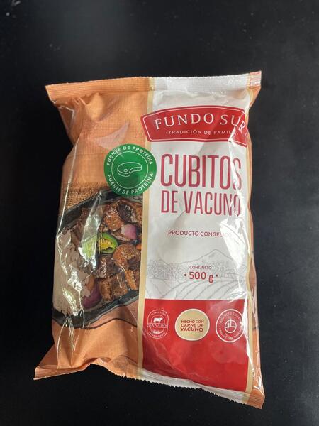 Caja "Cubitos de vacuno 500g"