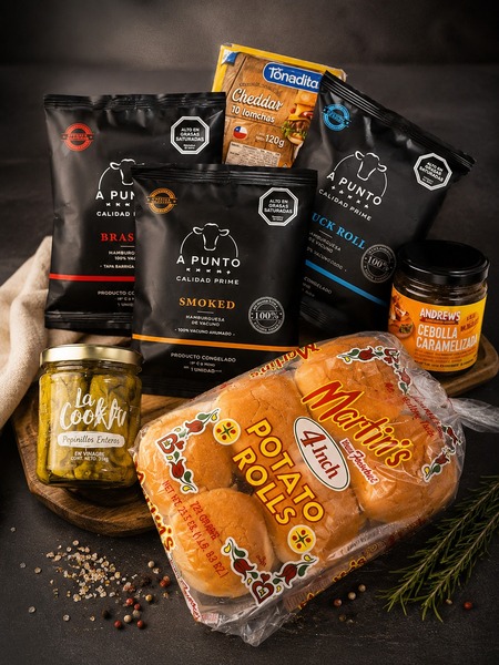 Pack Prime (Chuckroll 185g) con cebolla caramelizada 260 g