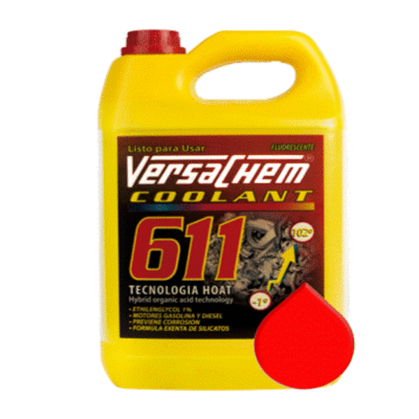  - 611-E Refrigerante Coolant 3.7 Lts Rojo