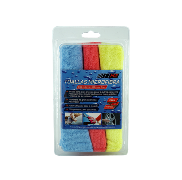  - Pack 3 Toallas Limpieza 40x40 Cms