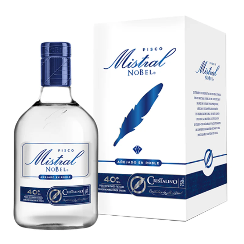  - Pisco Mistral Nobel Cristalino 750Cc 40Gr .webp