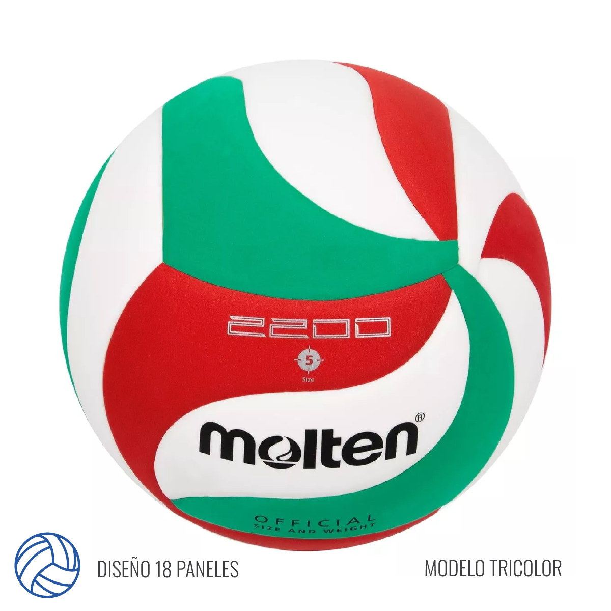  - Balón de Voleibol Molten V5M 2200 (2)