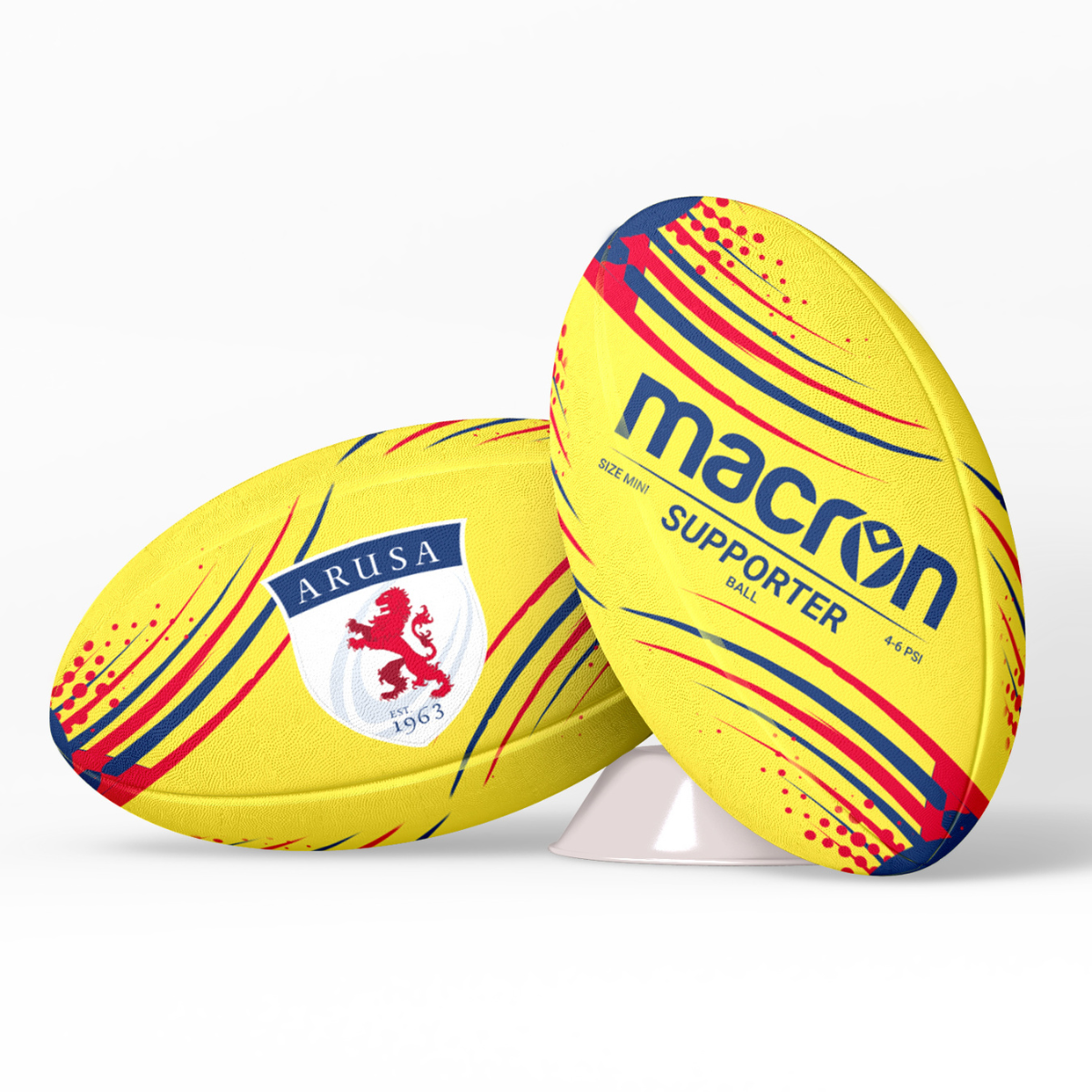  - Balón de Rugby Macron Supporter ARUSA  Talla 5 (Amarillo) (3)