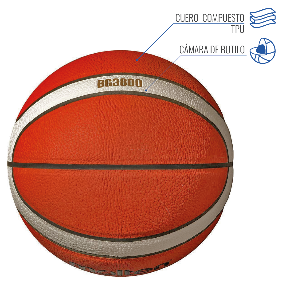  - Balón Básquetbol Molten BG3800 LNB (2)