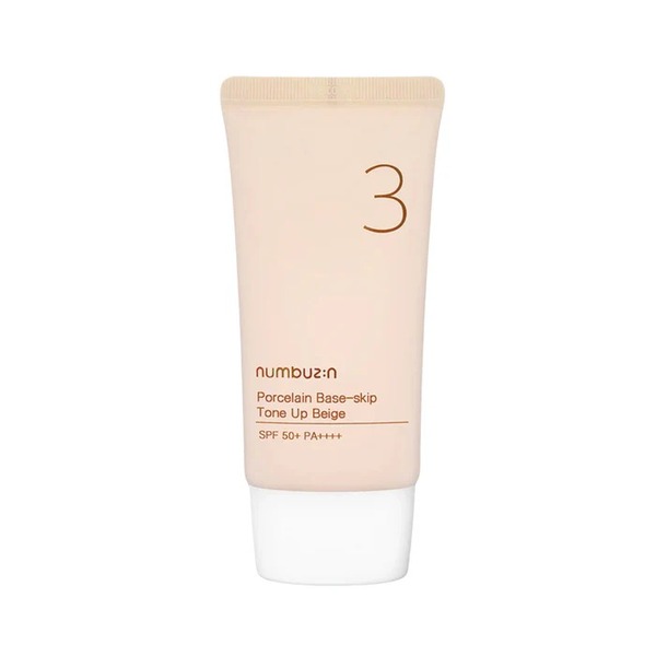 Numbuzin No.3 Porcelain Base-skip Tone Up Beige SPF50+ PA++++ 50ml