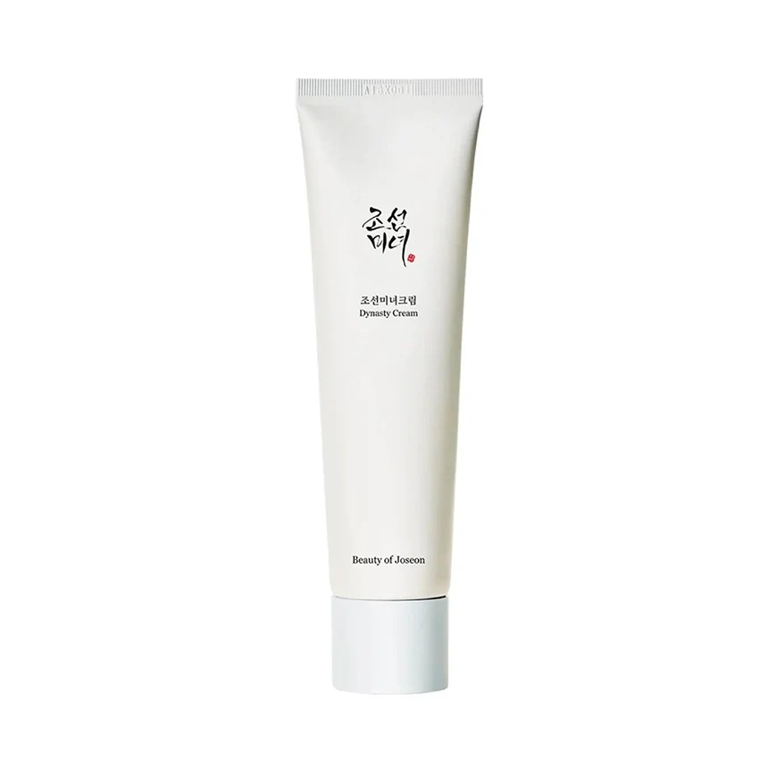 Dynasty Cream Beauty of Joseon 100ml: crema hidratante anti-aging con 30% Agua de Salvado de Arroz, 5% Agua de Ginseng, Niacinamida, Triple HA, Ceramida NP y Adenosina. Glass skin. Sin fragancia. No comedogénica. Disponible en Kosmetica.cl.