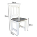 Mesa + 2 sillas de MADERA en Gris con blanco- Últimas! - medidassillagris.jpg