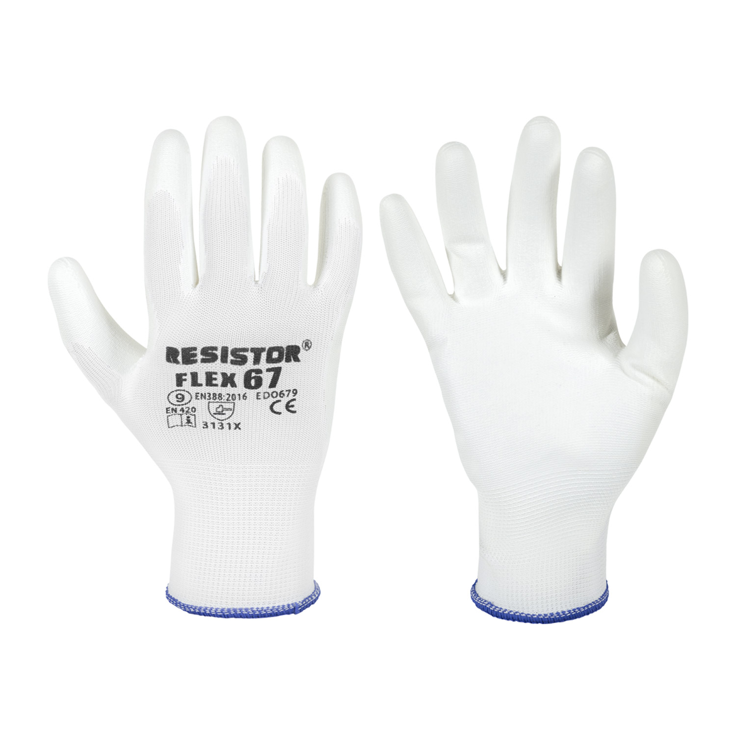 GUANTE FLEX 67 PALMA PU BLANCO RESISTOR - Exoset