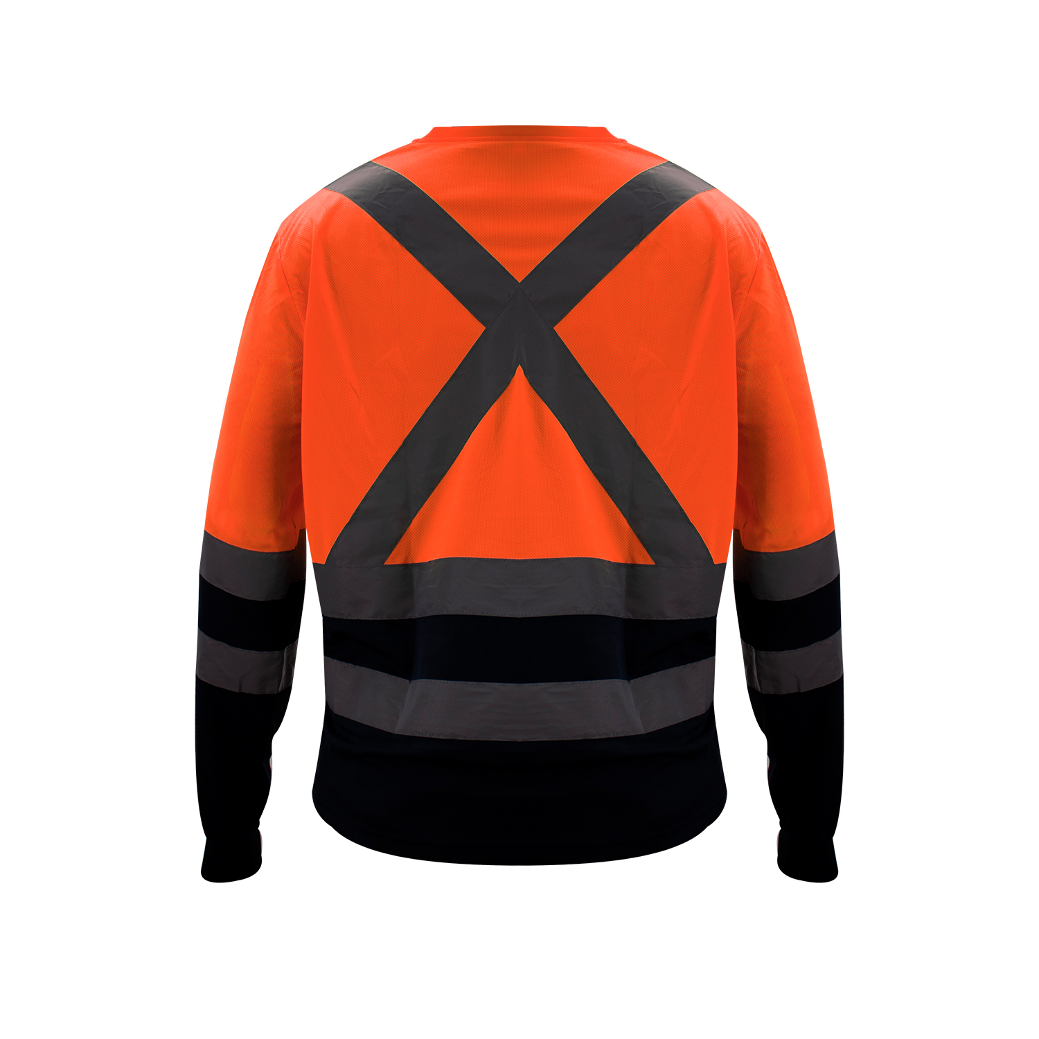 masumi POLERA COOLDRY CUELLO REDONDO HI VIS BICOLOR NARANJO KUMEN - Exoset