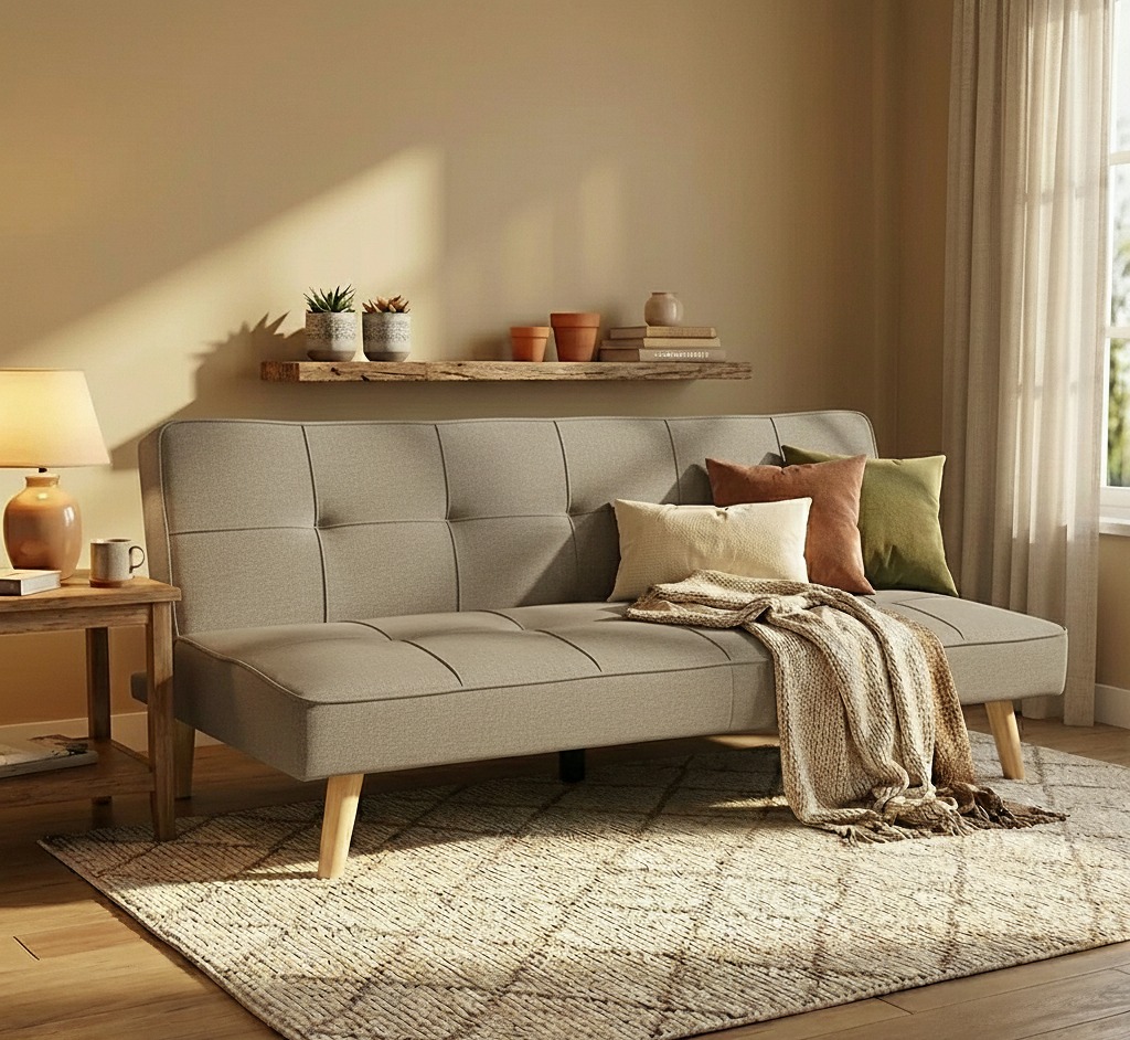Futón Foster Beige 167x76x80 cm - Novahus