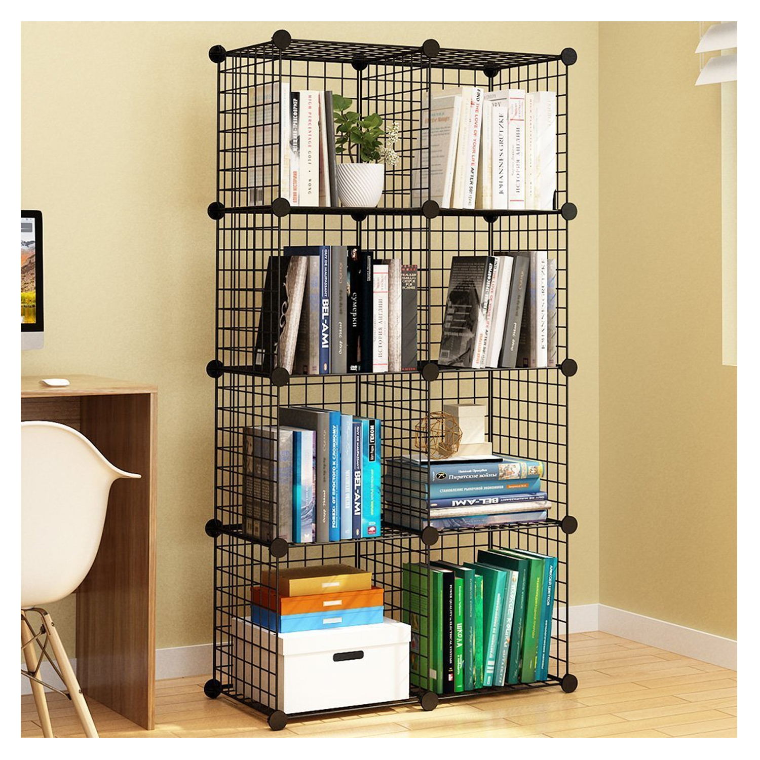  - Armario Organizador Metálico Transportable 8 Cubos