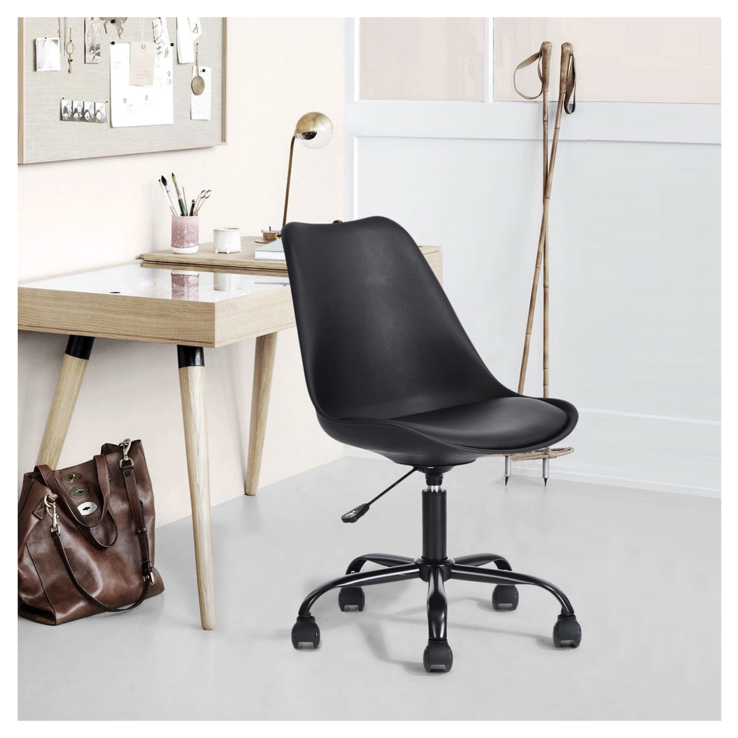  - Silla de escritorio PP Giratoria - Negro