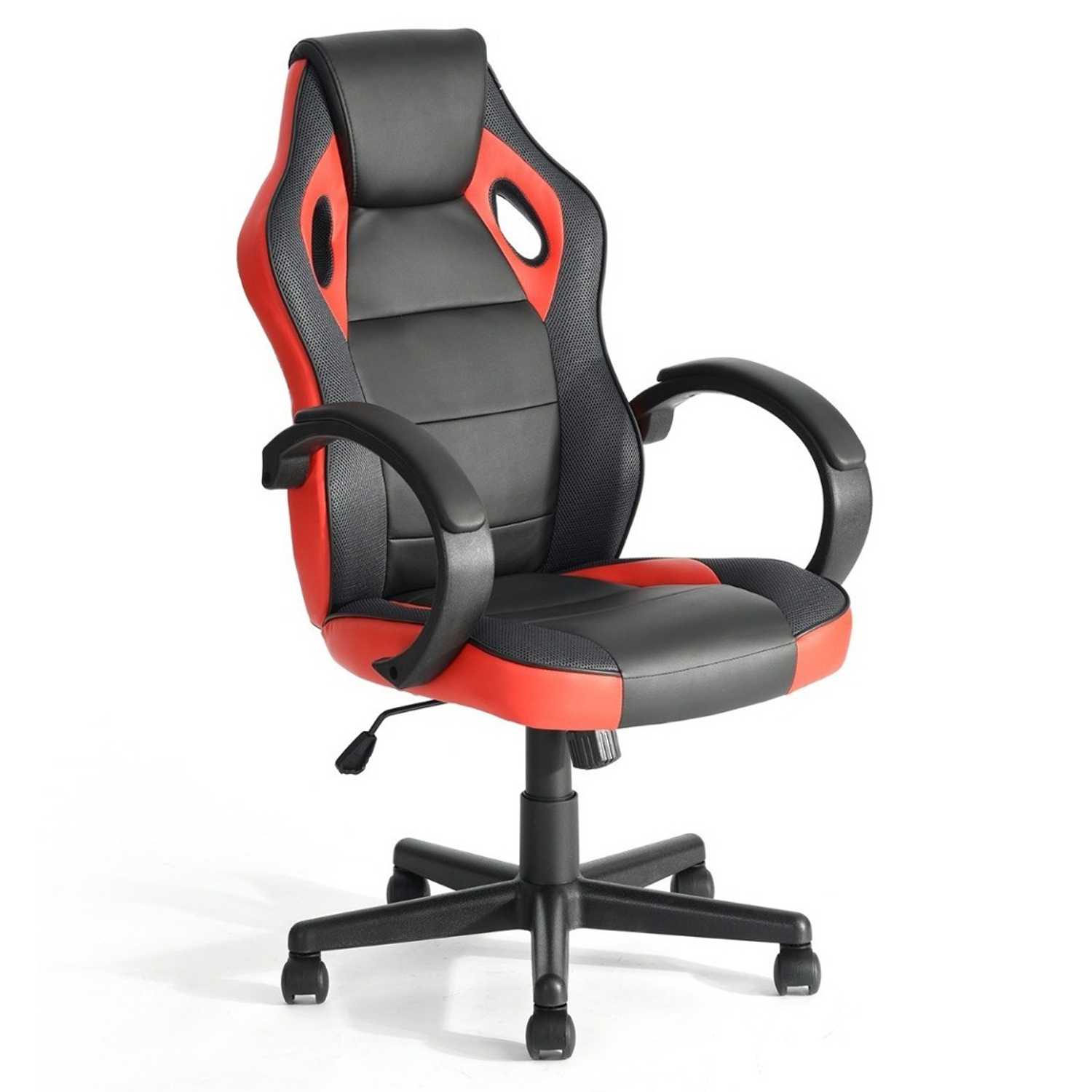  - Silla Gamer PU Ergonómica - Rojo