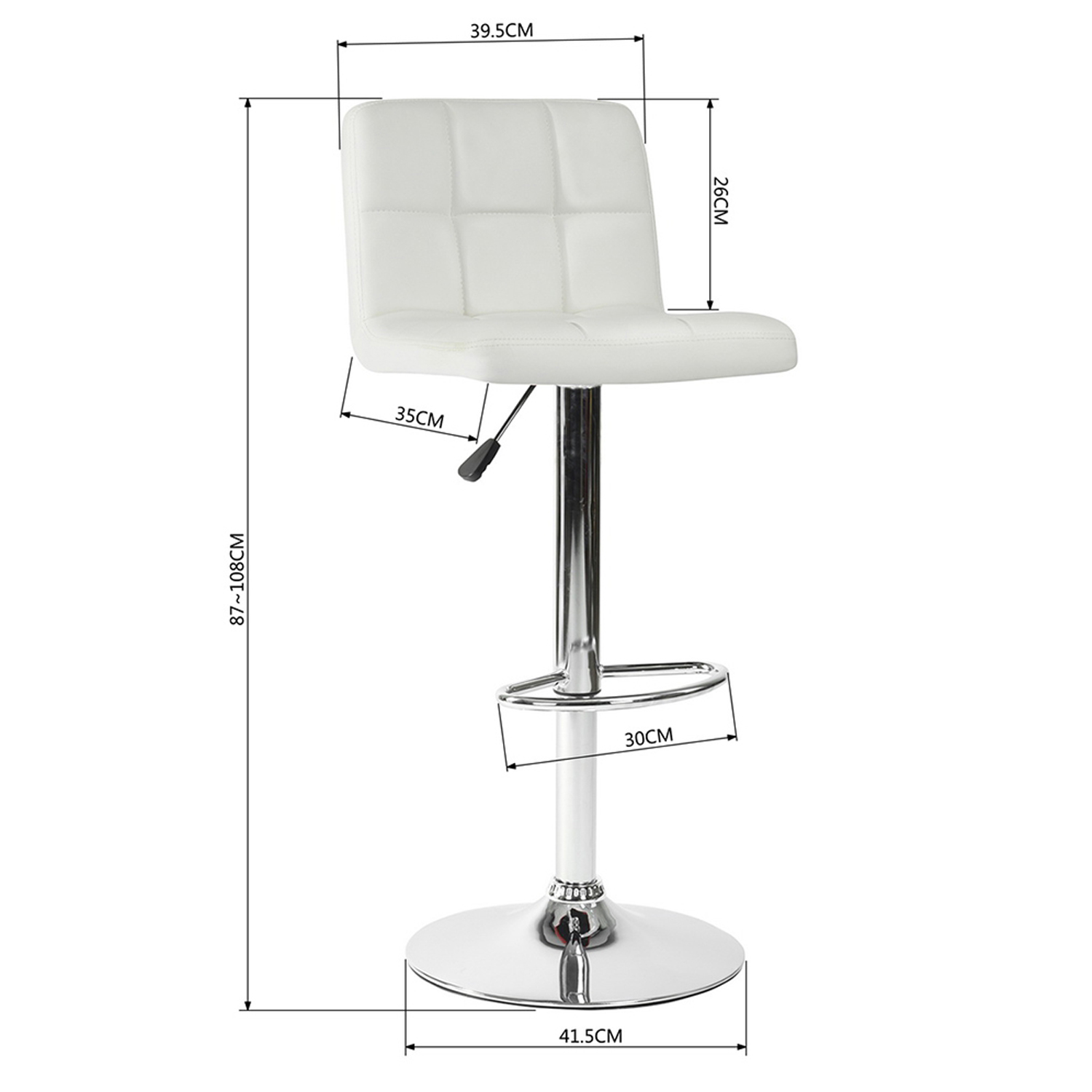  - Piso de Bar PU Cuadro - Blanco