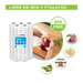 Pack 5 rollos gofrados FRESHPACK 28cms X 5mts para envasado al vacío