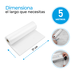 Pack 5 rollos gofrados FRESHPACK 17cms X 5mts para envasado al vacío