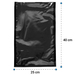 Pack 100 bolsas vacío lisas negras 25x40 - 70 micras