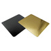 Pack 100 bandejas aluminizadas metal free 16x20 cms. (Oro-Negro)