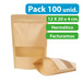 Bolsas DoyPack Kraft con Ventana 12x20x4 cms. (100 unidades)