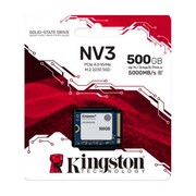 Disco  SSD Kingston NV3 500GB M.2 22*30 PCIe4x4 NVMe Lec5000MB/s Esc3000MB/s NUEVO